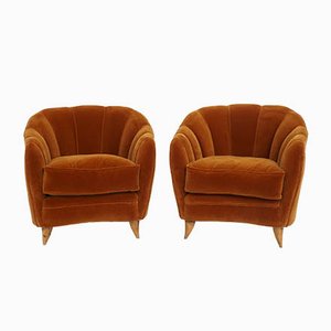 Set of Model Shell Lounge Chairs by Gio Ponti for ISA Bergamo, 1950s