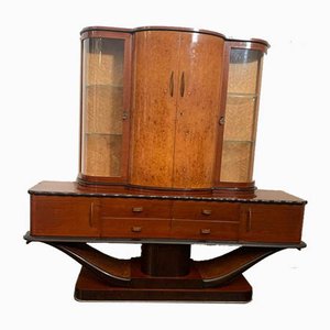 Art Deco Sideboard oder Vitrine aus Mahagoni, 1930er
