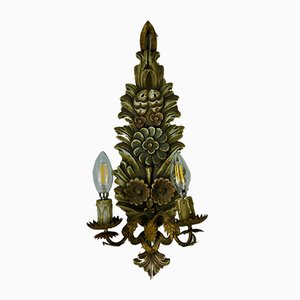 Polychrome and Wood Sconce, 1960s