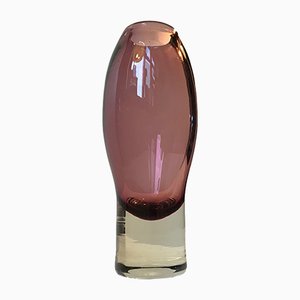 Vintage Purple Glass Vase by Aimo Okkolin for Riihimäen Lasi Oy, 1970s