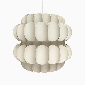 Mid-Century Swiss White Metal Pendant Lamp by H. Zender for Temde