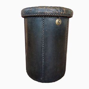 Antique Leather Ottoman