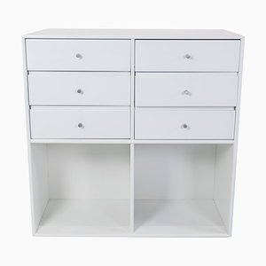White Montana Module with 6 Drawers and 2 Larger Rooms by Peter J. Lassen