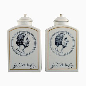 Teedosen aus Porzellan von Bing & Grondahl HC Andersen, 2er Set