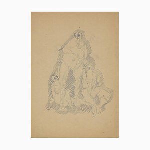 Herta Haussmann, Figures, Pencil, 1940s