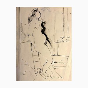 Tibor Gertler, Internal Nude, China Ink, 1950s