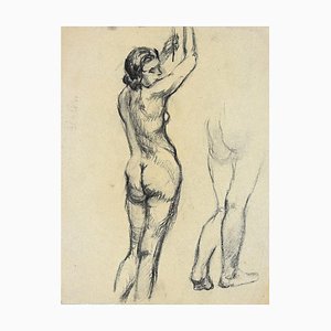 André Meaux Saint-Marc, Mujer desnuda, Lápiz sobre papel, principios del siglo XX