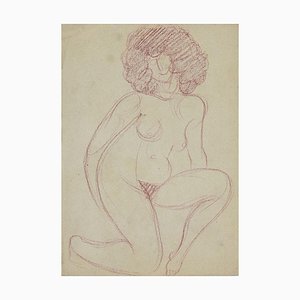 André Meauxsaint-Marc, donna nuda, disegno a matita, inizio XX secolo