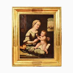 Óleo sobre lienzo, Madonna with Child, siglo XIX