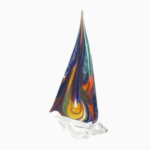 Vaso Barca a Vela de cristal de Murano de Valter Rossi para Vrm