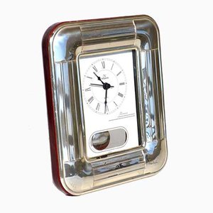 Horloge de Table en Argent par Pierre Cardin, 1990s
