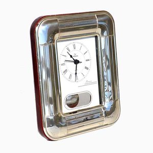 Silver Table Clock by Pierre Cardin, 1990s