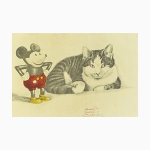 Cat & Mickey, Lithografie, 1970er