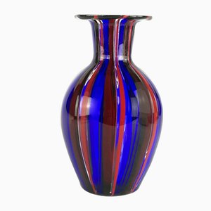 Vase en Verre de Murano Rayé par Valter Rossi pour VRM