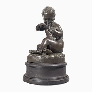 Statue Putto Antique en Bronze, France, Fin 19ème Siècle