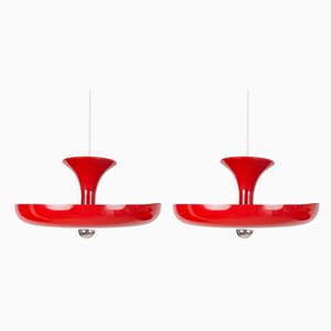 Red Sombrero Lamps, 1970s, Set of 2