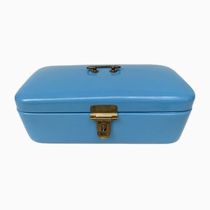 Antique Art Nouveau Light Blue Lunchbox from VEWAG Eschebach