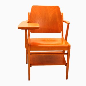 Fauteuil Autrichien Vintage avec Tablette Écritoire par Franz Schuster pour Wiesner-Hager