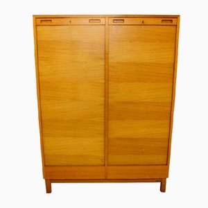 Swedish Oak Notary Cabinet, 1960s