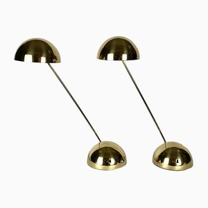 Postmodern Brass Minikini Table Lamps by Raul Barbieri & Giorgio Marianelli for Tronconi, 1980s, Set of 2