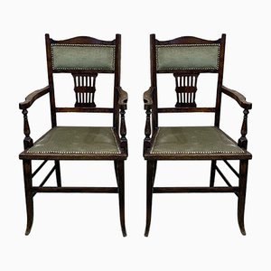 Fauteuils en Hêtre, Angleterre, 1930s, Set de 2