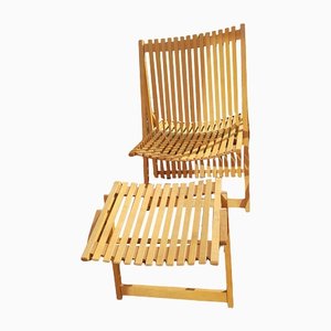 A1 Rocking Chair and A4 Ottoman by Jean-Claude Duboys for Attitude, 1980s