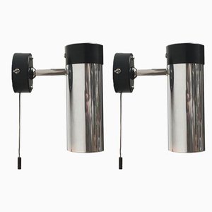 Mid-Century Dutch Minimalist Wall Lamps by H. Busquet for Hala Zeist, 1960s, Set of 2