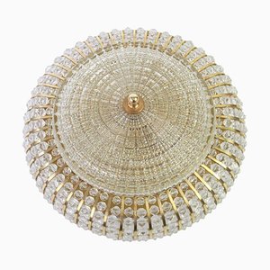 Brass Glass and Acrylic Glass Bead Wall Light from Hillebrand, 1960s