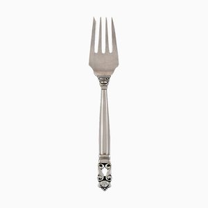 Acorn Salad Fork in Sterling Silver by Georg Jensen