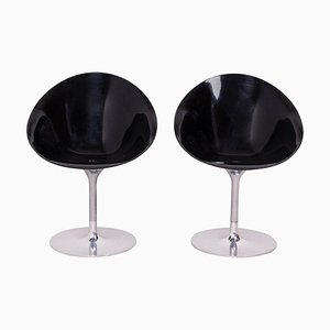 Chaises Ero / S Noires par Philippe Starck pour Kartell, Set de 2