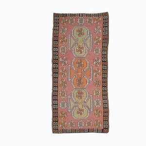 Tapis Kilim Oushak Vintage Fait à la Main en Laine, Turquie, 6x12