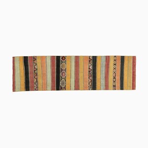 Tappeto Kilim Runner vintage fatto a mano con lana Oushak 2x9