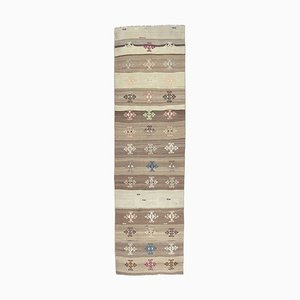 Tapis Kilim Runner Vintage en Bois de Kilim Oushak, Turquie, 2x8