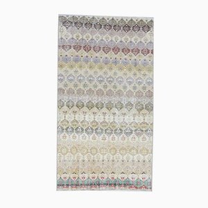 Tapis Oyshak 4x7 Vintage Fait Main en Laine Colorée, Turquie