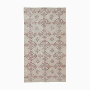 Tapis Floral Oulhak 4x7 Vintage Fait Main en Laine, Turquie