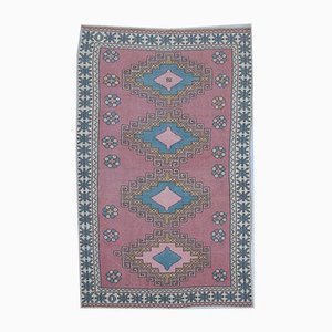 4x7 Vintage Turkish Oushak Handmade Wool Carpet