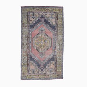 Tapis Ousthak 4x7 Vintage Fait à la Main en Laine, Turquie