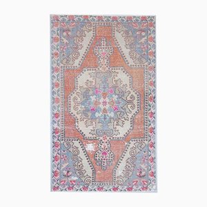 Tapis Oyshak 4x7 Vintage Orienté à la Main en Laine, Moyen Orient