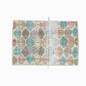 Paillasson Oushak 2x2 Vintage ou Petit Tapis