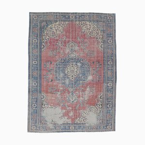 Tapis Oushak Vintage Fait Main en Laine, Moyen-Orient