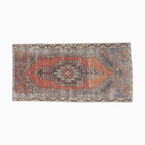 Paillasson 2x3 Vintage Oushak Orange et Rouge, Turquie