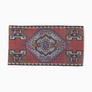 2x3 Vintage Turkish Oushak Doormat or Small Carpet