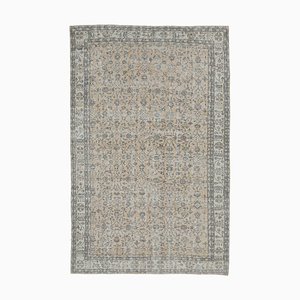 Tapis Oushak 7x10 Vintage Fait Main en Laine, Turquie