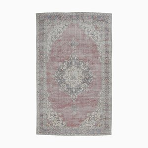 Tapis Oushak 7x12 Vintage Fait Main Rouge Pourpre