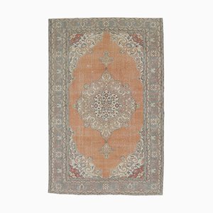 7x11 orientalischer handgearbeiteter orientalischer Oushak Teppich in Orange