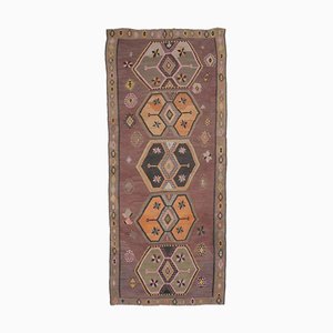 Tapis Kilim Oushak Vintage Fait à la Main en Laine, Turquie, 6x13