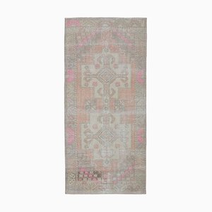 Tapis Oriental 4x8 Vintage Oushak Fait Main en Laine, Turquie