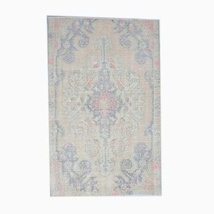 Tapis 4x7 Antique Oushak Fait à la Main en Laine Délavée, Turquie