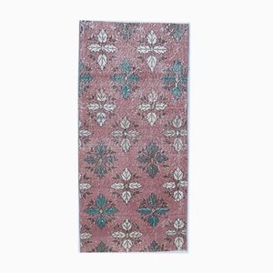 Tapis de Couloir 2x5 Vintage Oushak Fait Main en Laine, Turquie