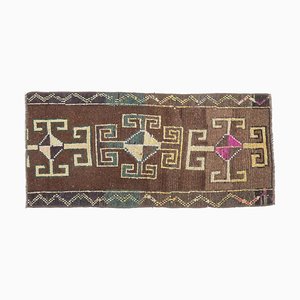 1x3 Vintage Turkish Oushak Doormat or Small Carpet